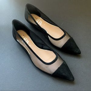 Zara Mesh Ballet Flats